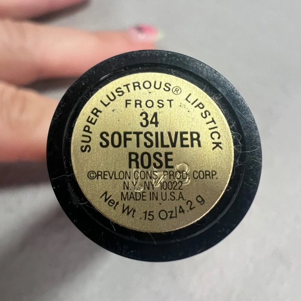 Revlon Softsilver Rose 34 Frost Super Lustrous Lipstick Vintage Y2K Discontinued